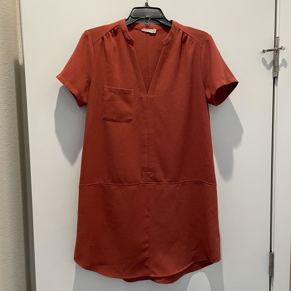 Rust Colored T-Shirt Dress